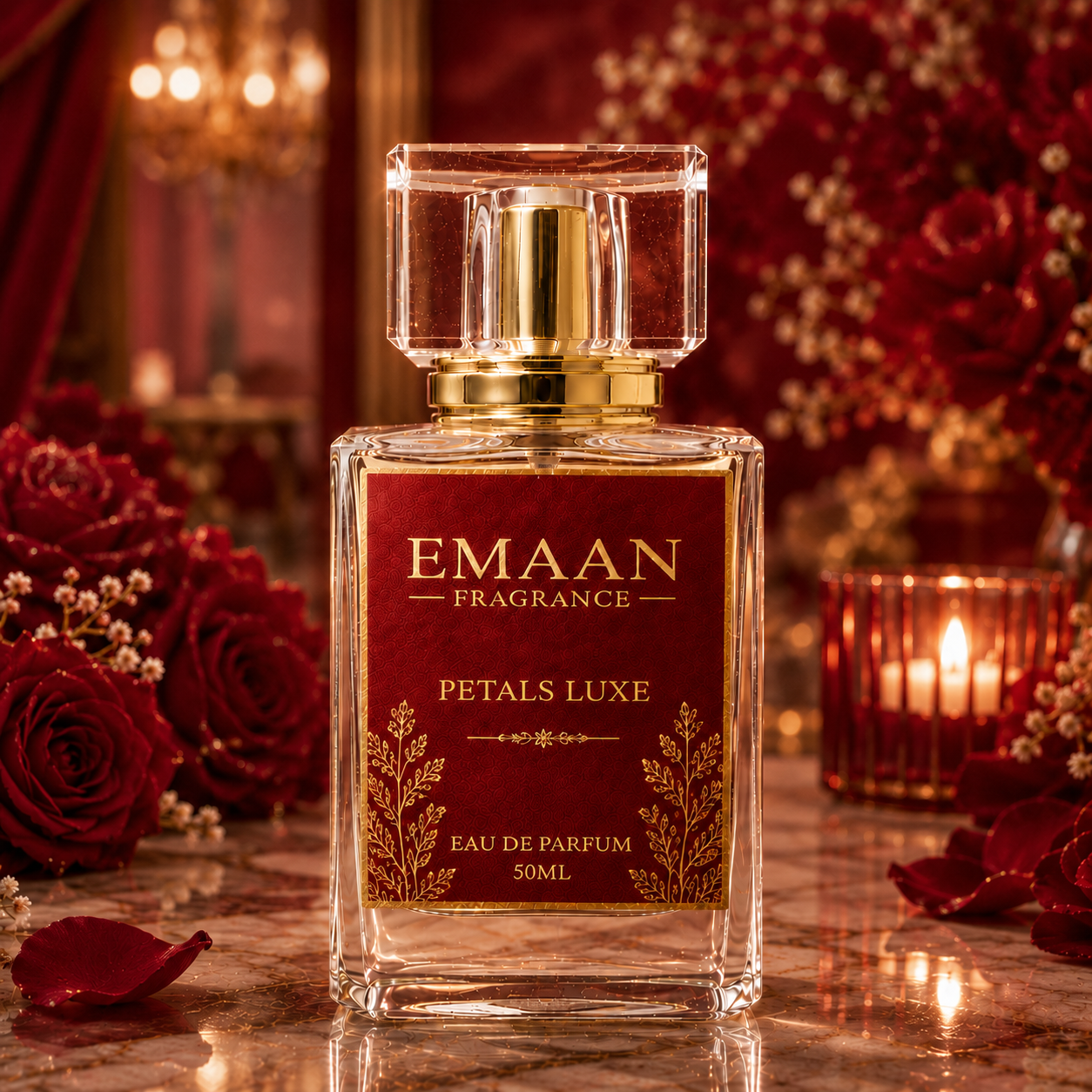Petals Luxe Women's Eau De Parfum 50ml by Emaan Fragrance – Premium Ladies Perfume Pakistan