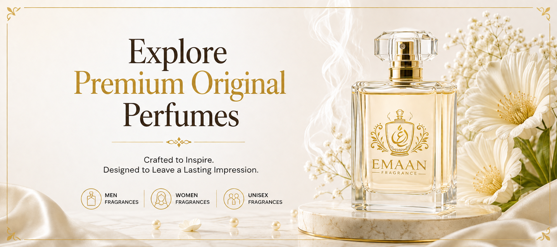 EMAAN Fragrance premium original perfumes  featuring luxury perfume bottles for men, women, and unisex fragrances.